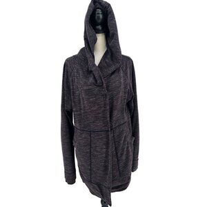 Lululemon Find Your Centre Wrap Jacket 6 Heathered Gray Hooded Yoga Athleisure